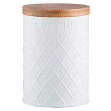 Picture of EMBOSSED WHITE COFFEE STORAGE